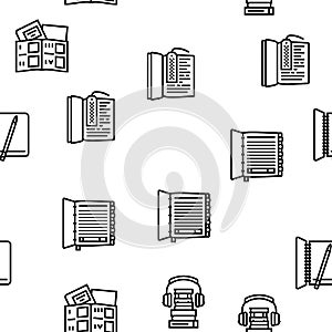 Book Educational Literature Read Vector Seamless Pattern