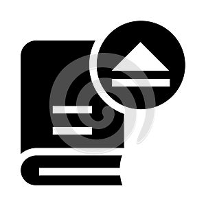 Book eject glyphs icon