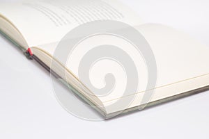 Book empty page only front focus