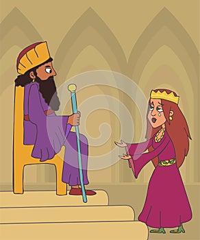 Book of Esther cartoon illustration