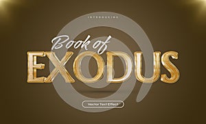 Book of Exodus Text Style with Silver and Gold Effect