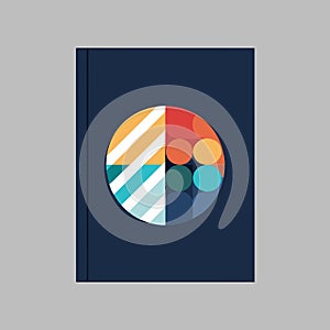 A book featuring a circular design on the cover in a sophisticated color palette, Sophisticated color palette for a conference