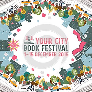 Book Festival card concept