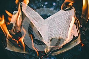 Book in the fire