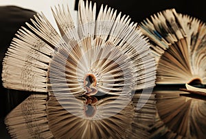 Book with folded pages, simple carft