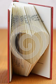 Book folding heart