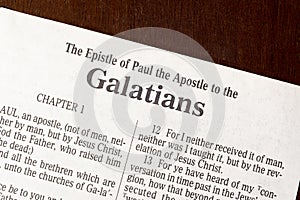 The Book of Galatians Title Page Close-Up