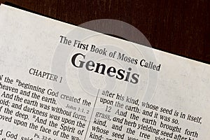 The Book of Genesis Title Page Close-up