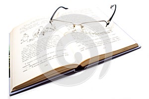 Book and glases