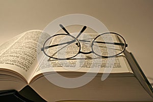 A book and the glasess