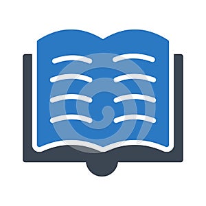 Book glyph colour vector icon