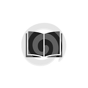 Book Glyph Vector Icon, Symbol or Logo.