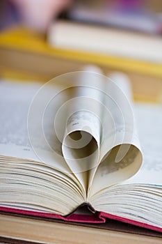 Book with heart shaped pages