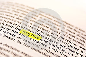 Book Highlighted Word Yellow Fluorescent Marker Paper Old Keyword Scripture