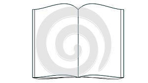 Book icon with black white