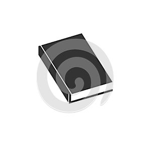 Book icon black on white background. vector Illustration. symbol logo web