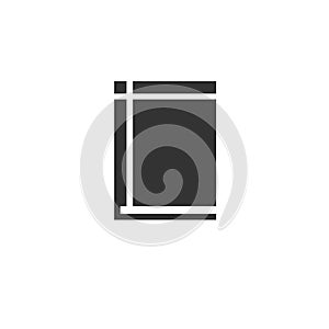 Book icon black on white background. vector Illustration. symbol logo web