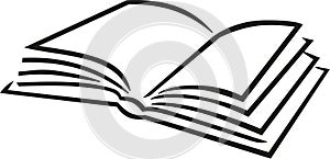 Book icon caligraphy style