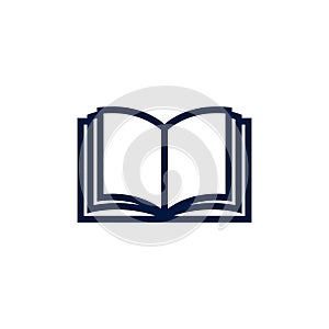 Book icon logo template