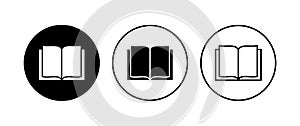 Book icon . open book icon vector. ebook icon