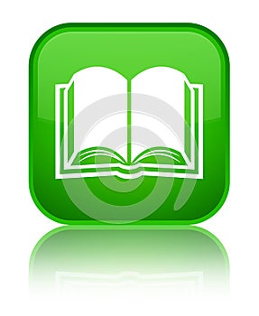 Book icon special green square button