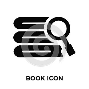 Book icon vector isolated on white background, logo concept of B
