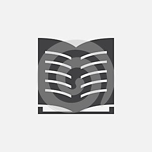 Book icon, vector logo, linear pictogram isolated on white, pixel perfect illustration.
