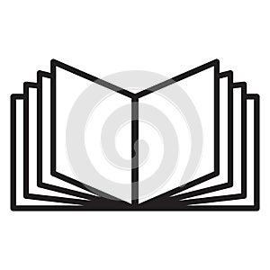 Book icon vector, open book icon vector, ebook icon