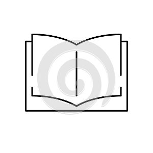 Book icon vector, solid illustration, pictogram isolated on white