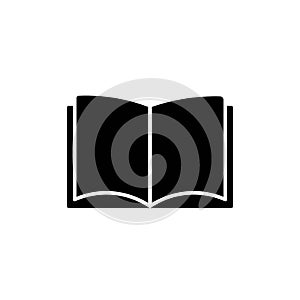 Book icon vector, solid illustration, pictogram isolated on white EPS 10