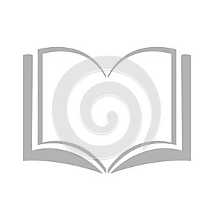 Book icon on a white background, vector illustration