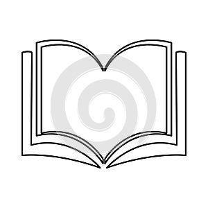 Book icon on a white background, vector illustration