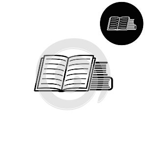 Book icon - white vector icon