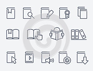 Book icons set