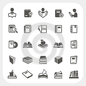 Book icons set