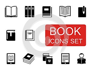 Book icons set