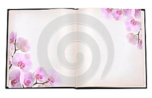 Book with image of orchid