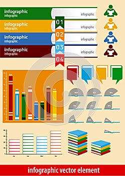 Book infographic element