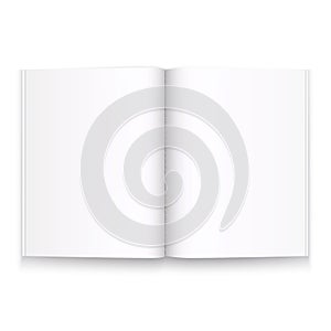 Book journal open on a white background. Vector illustration