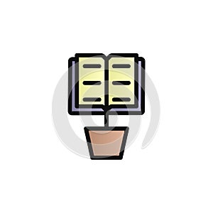 Book, knowledge color gradient vector icon