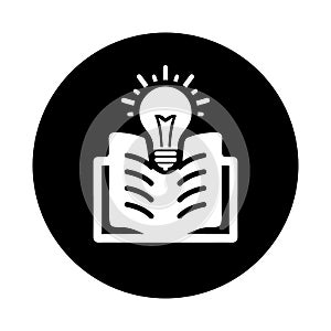 Book, Knowledge icon. Black vector design