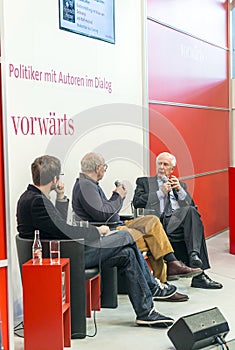 Book launch at the vorwaerts stand at the Frankfurt Book Fair 2014