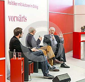 Book launch at the vorwaerts stand at the Frankfurt Book Fair 2014