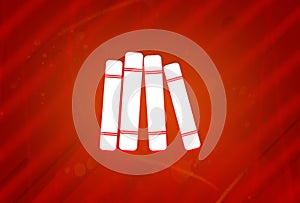 Book library icon isolated on abstract red gradient magnificence background