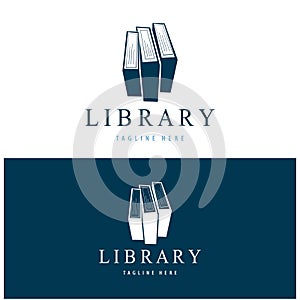 book or library logo for bookstores, book companies, publishers, encyclopedias, libraries, education, digital books, vectors