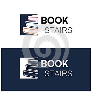 book or library logo for bookstores, book companies, publishers, encyclopedias, libraries, education, digital books, vectors