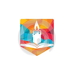 Book light vector logo design template.