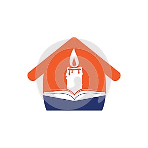 Book light vector logo design template.