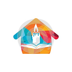 Book light vector logo design template.