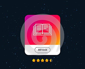 Book line icon. Education symbol. Vector